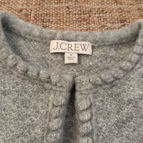 J.Crew Embellished Cardigan Lady Jacket Grey Rhinestones Medium - Picture 3 of 5